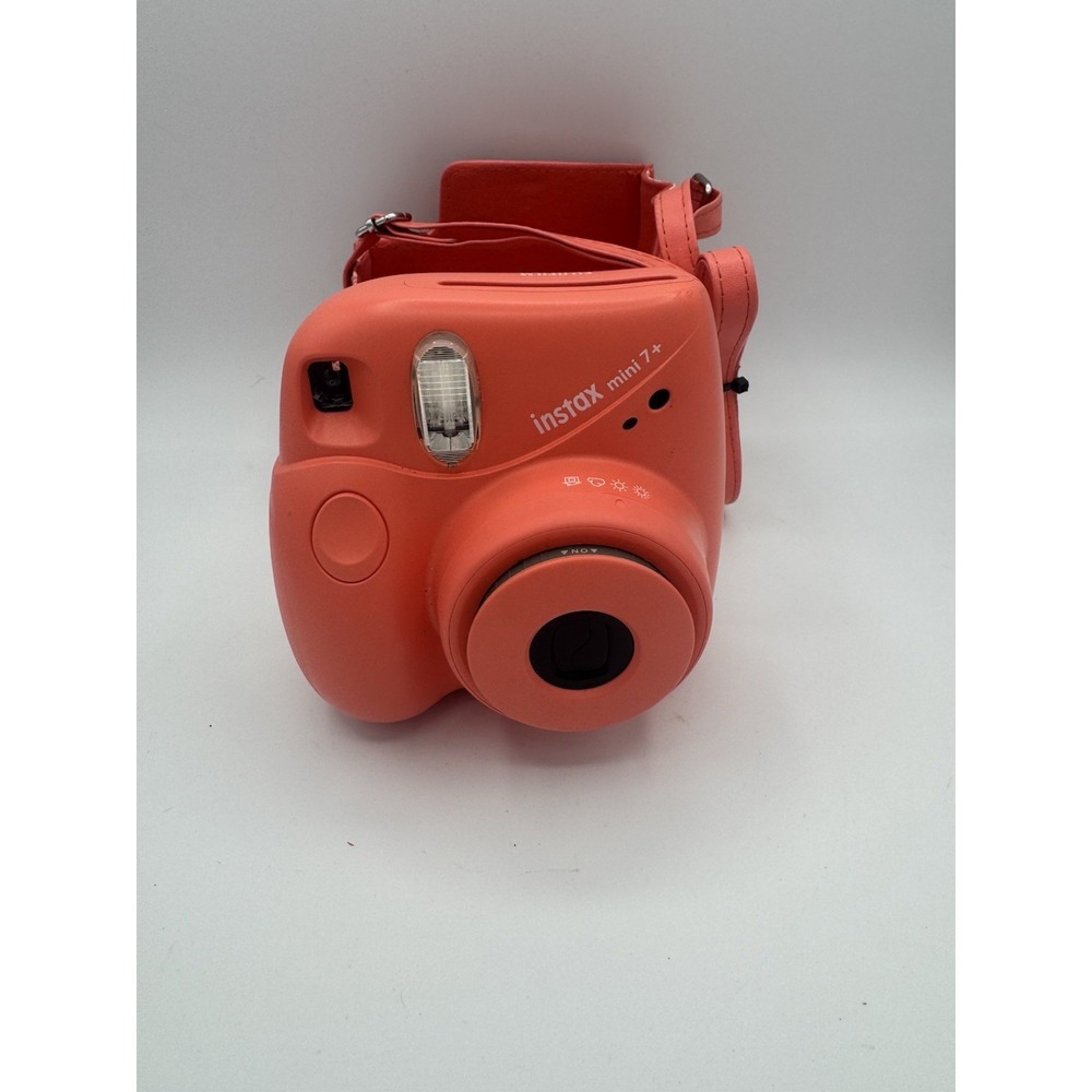 Fujifilm Coral Instax Mini 7 Plus Instant Film Camera Tested & Works